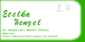 etelka wenzel business card